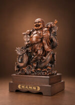 Laughing Buddha and Dragon Statue — Alternate studio view